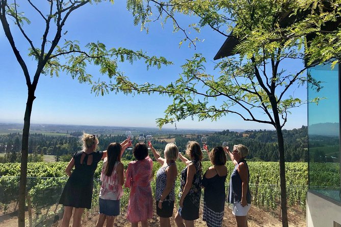 Amy & Reba's Day Drinking Wine Tours, Where we'll Drive you to Drink - Sherwood pickup, comfy van ride, and that mimosa start