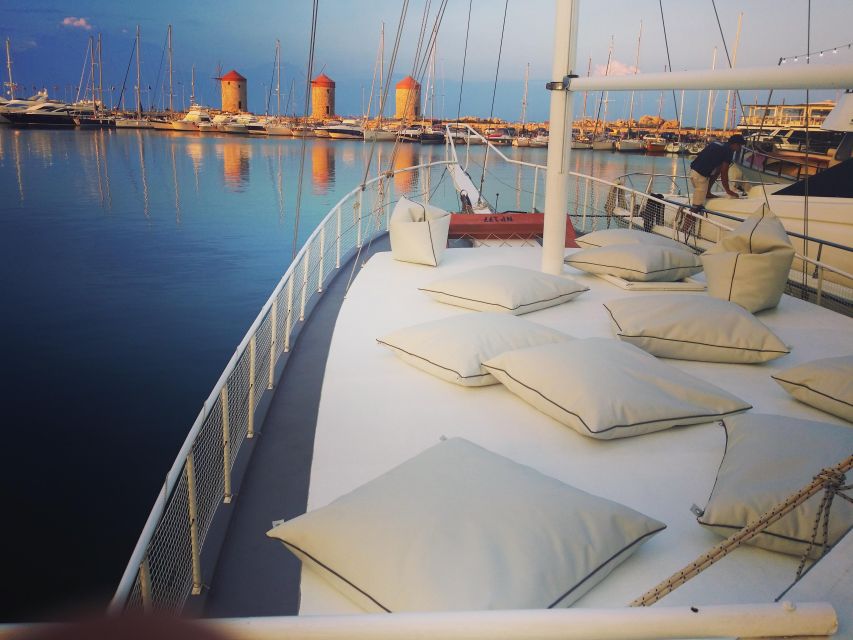 Boat Trip to Anthony Quinn's Bay (Food & Drinks Included) - The included Greek buffet: what you’ll actually eat onboard