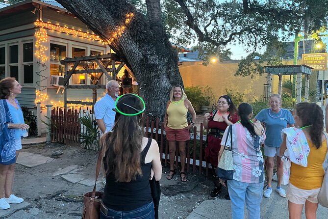 Booze and Boos Haunted St. Augustine Ghost Walking Tour - Stop 2: The Bar With No Name, neon skeleton vibes, and Castillo backdrops