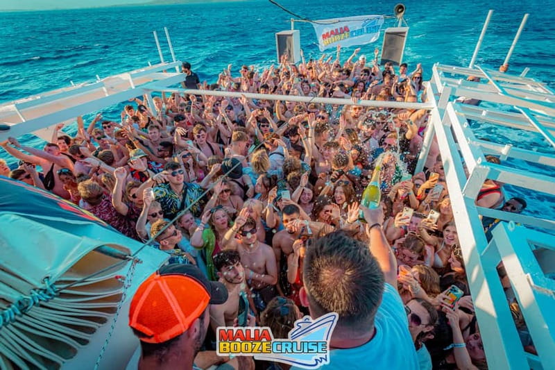 Malia: Booze Cruise Boat Party with Live Dj - Swim stops and boat-jumping: how to plan your gear