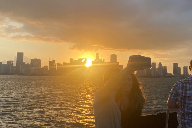 Miami Skyline: Happy Hour Cruise Music & Cash Bar - Comfort on a Boat: Outdoor Seating, No Restroom Onboard