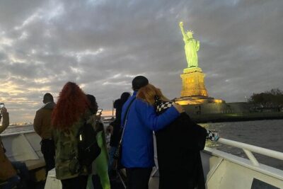 NYC Skyline lights Happy Hour and Cash Bar - Stop 1: Statue of Liberty and Ellis Island From the Water