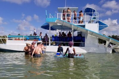 Party Boat in Punta Cana - Booze Cruse - Bavaro Beach stop: clear water, a breather, and a change of pace