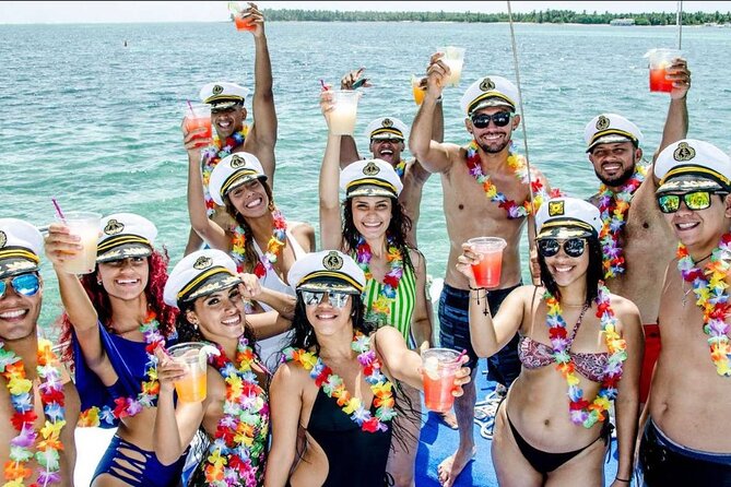 Punta Cana Party Booze Cruise, open bar, snorkeling Only Adult - Snacks that matter: nachos and fruit between swim sessions