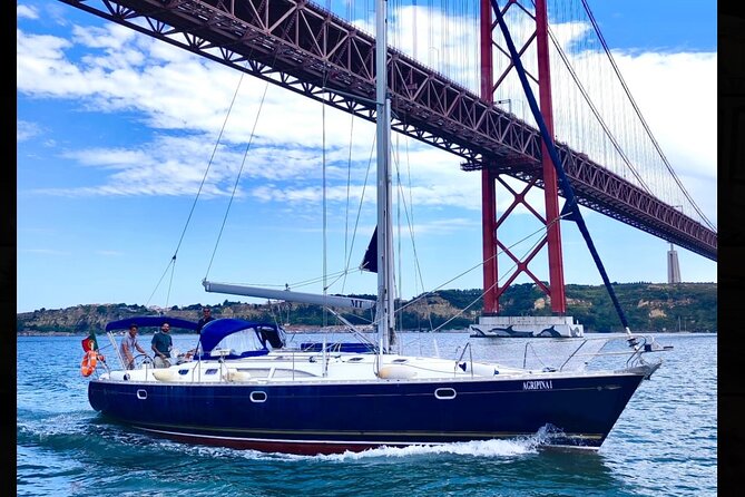 Sunset sailboat tour in Lisbon with green wine - MAAT from the river: modern Lisbon in the same frame as old towers