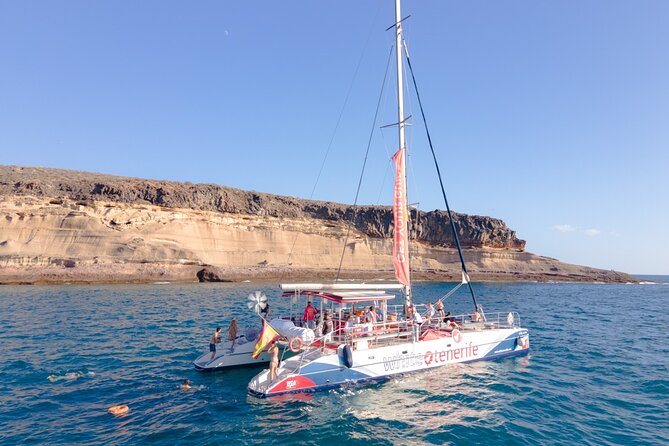 Watching and Listening Whales visiting Los Gigantes&Masca. Food&drinks included - Masca Bay anchor time: swimming, sunbathing, and snorkeling planning