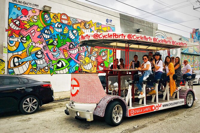 Wynwood Party Bike Happy Hour Crawl - Stop 1: Wynwood murals and the art-district vibe