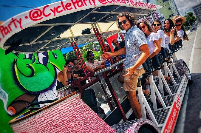 Wynwood Party Bike Happy Hour Crawl - Music, dancing, and the group energy factor