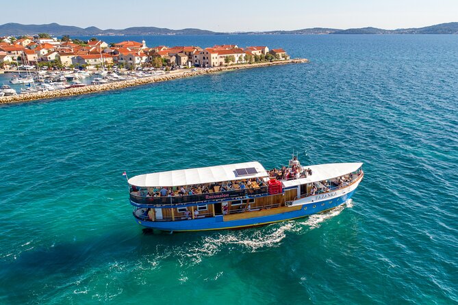 Zrce Booze Cruise - Novalja Boat party - Stop 2 at Škrda: the swim break, the rules, and the reality