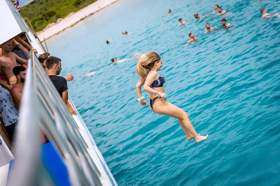 Zrce: Novalja Boat Party Booze Cruise - The Swim Stop: A Splash Break With One Key Rule